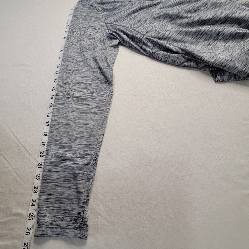 Reebok Athletic Top Heathered Gray Long Sleeve Scoop Neck Thumb Holes XL - Picture 11 of 12